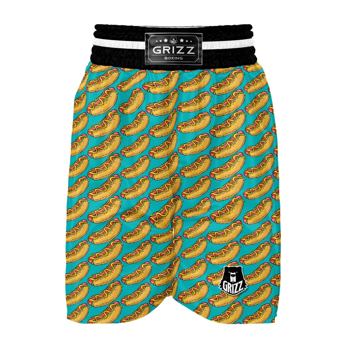 Hot Dog Print Pattern Boxing Shorts-grizzshop