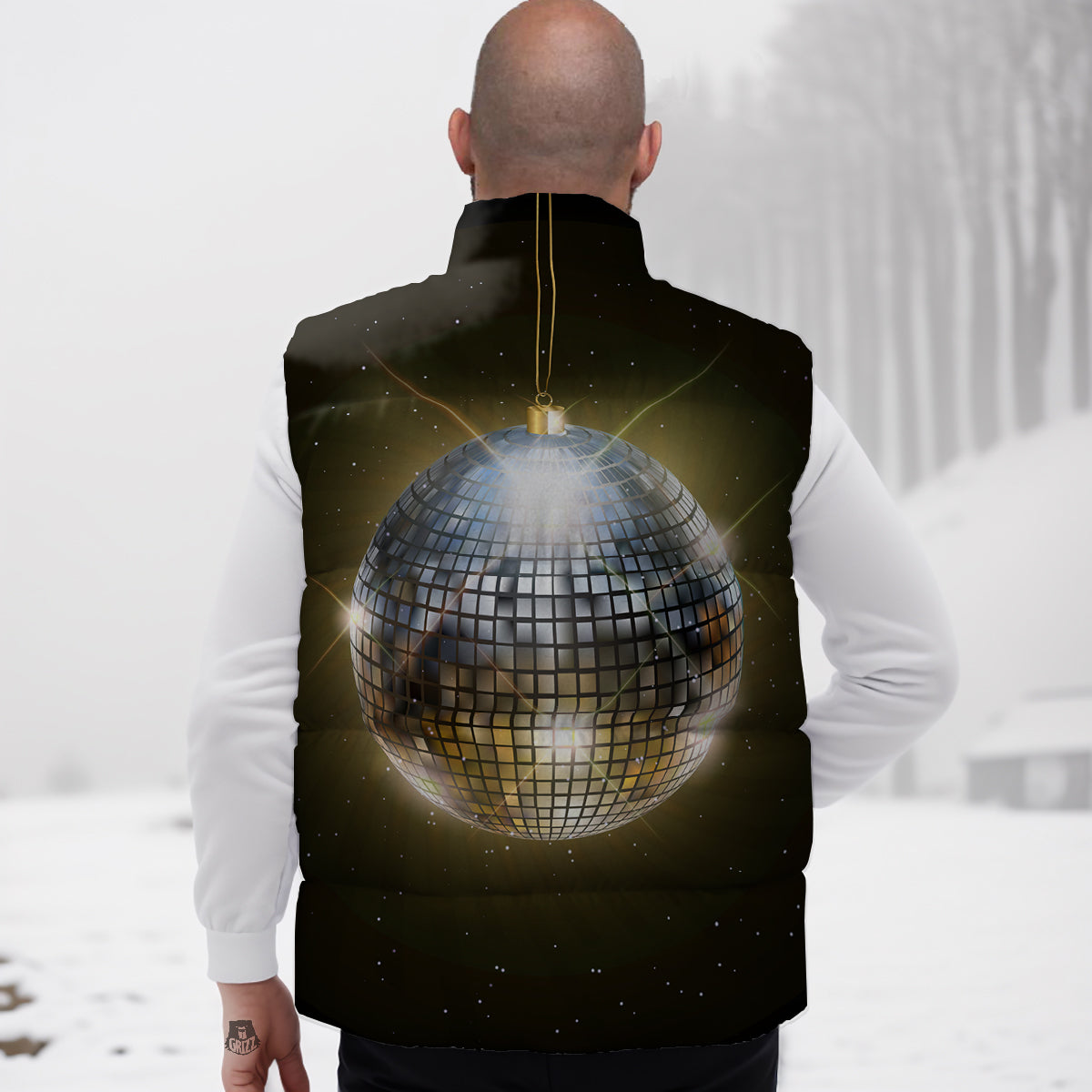 Hot Dog Print Pattern Down Vest-grizzshop