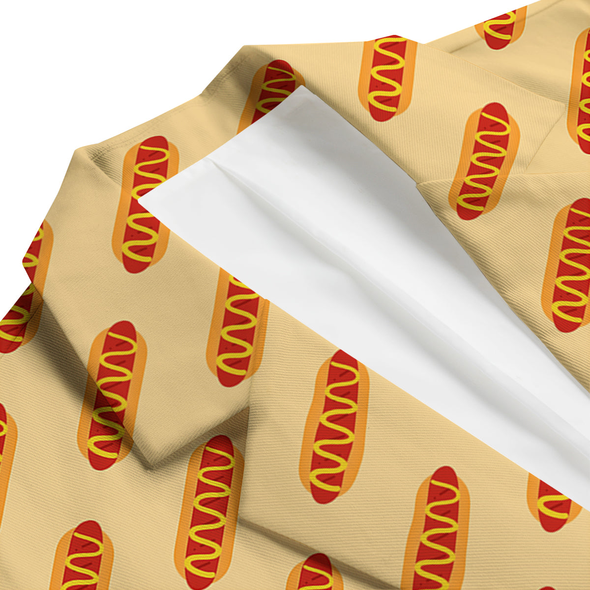 Hot Dog Yellow Print Pattern Men's Blazer-grizzshop