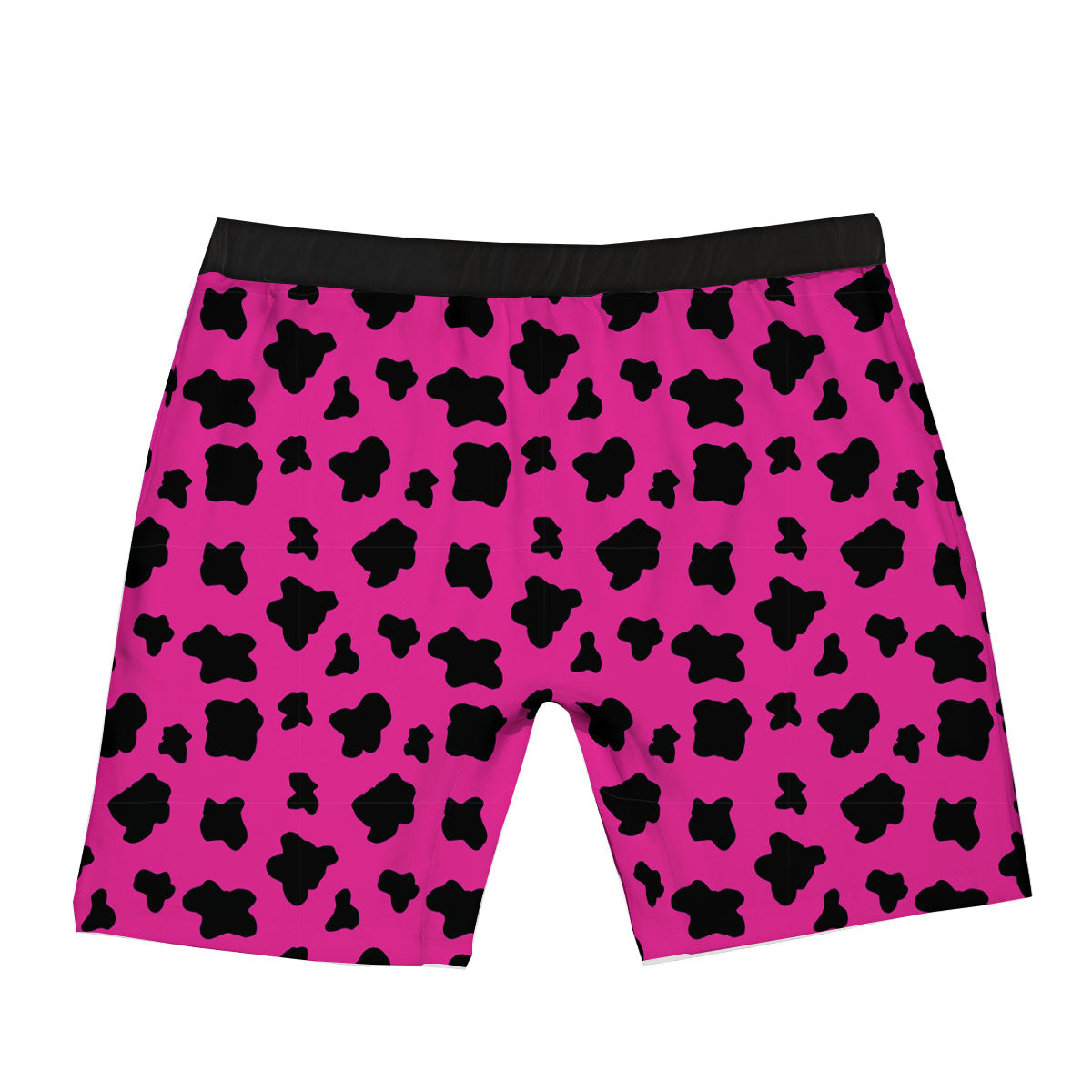 Hot Pink And Black Cow Print Boxer Briefs-grizzshop