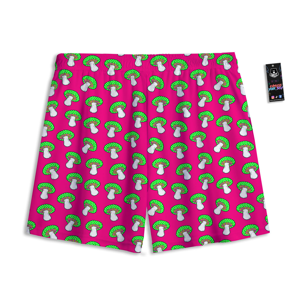 Green Desert Camouflage Print Mesh Shorts