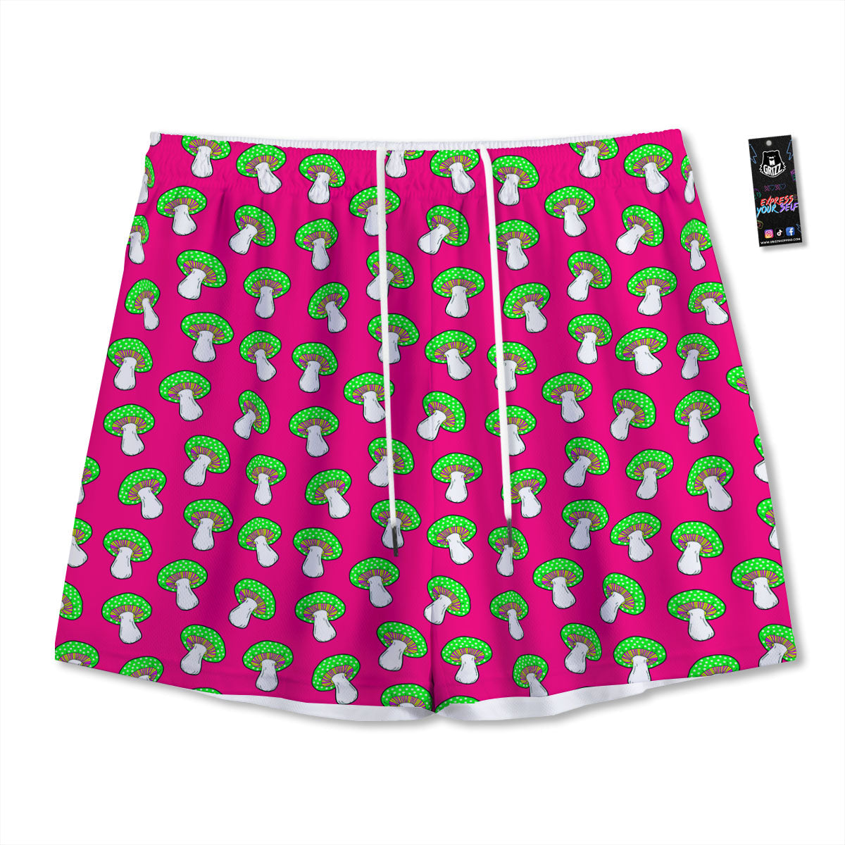 Green Desert Camouflage Print Mesh Shorts