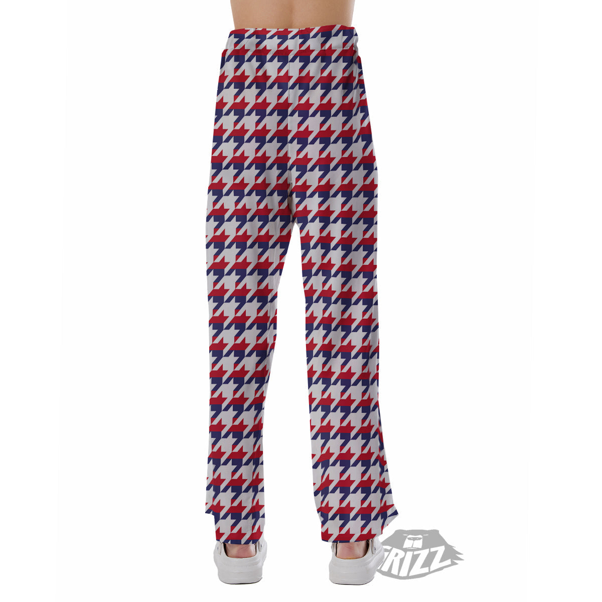 Houndstooth American Print Pattern Pajama Pants-grizzshop