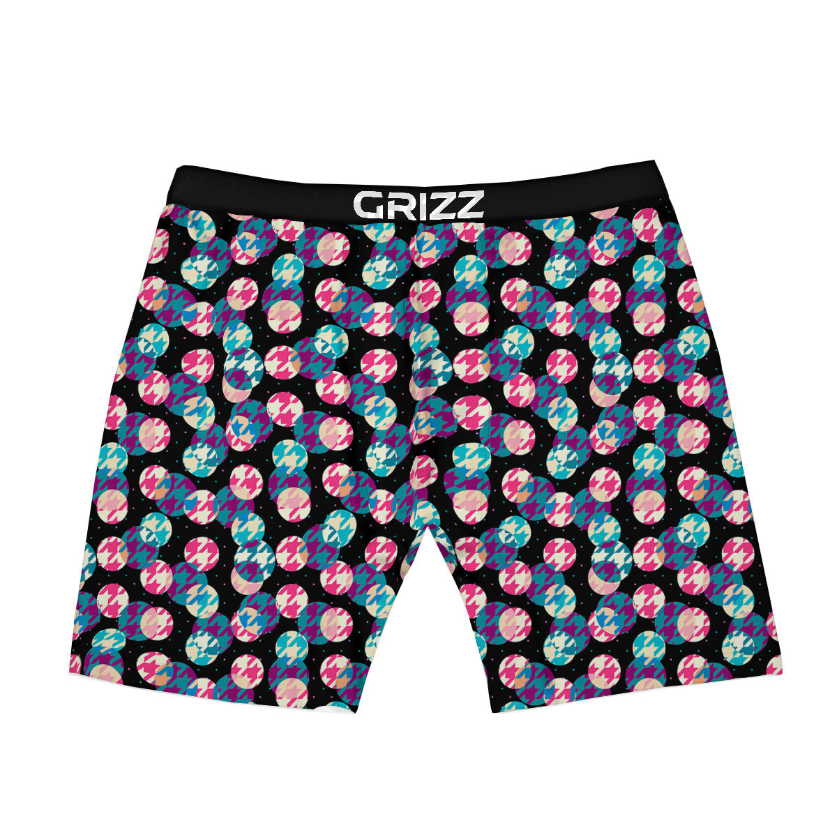 Houndstooth And Classic Polka Dot Print Pattern Boxer Briefs-grizzshop