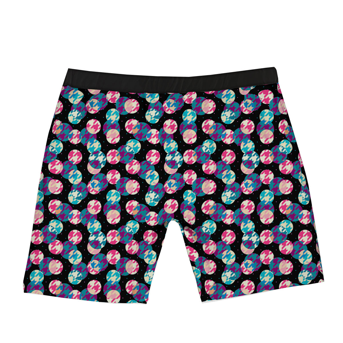 Houndstooth And Classic Polka Dot Print Pattern Boxer Briefs-grizzshop
