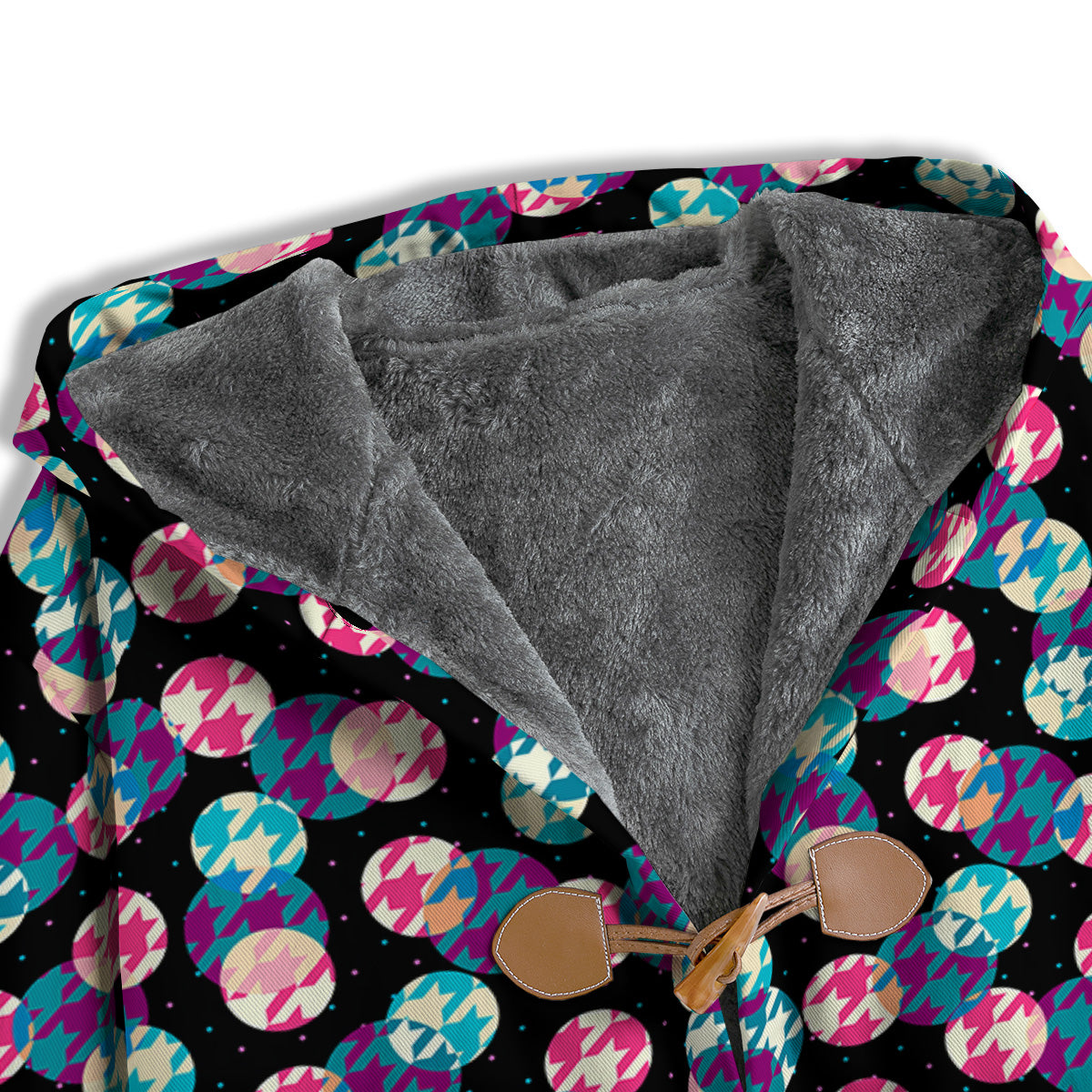 Houndstooth And Classic Polka Dot Print Pattern Men's Windbreaker Jacket-grizzshop