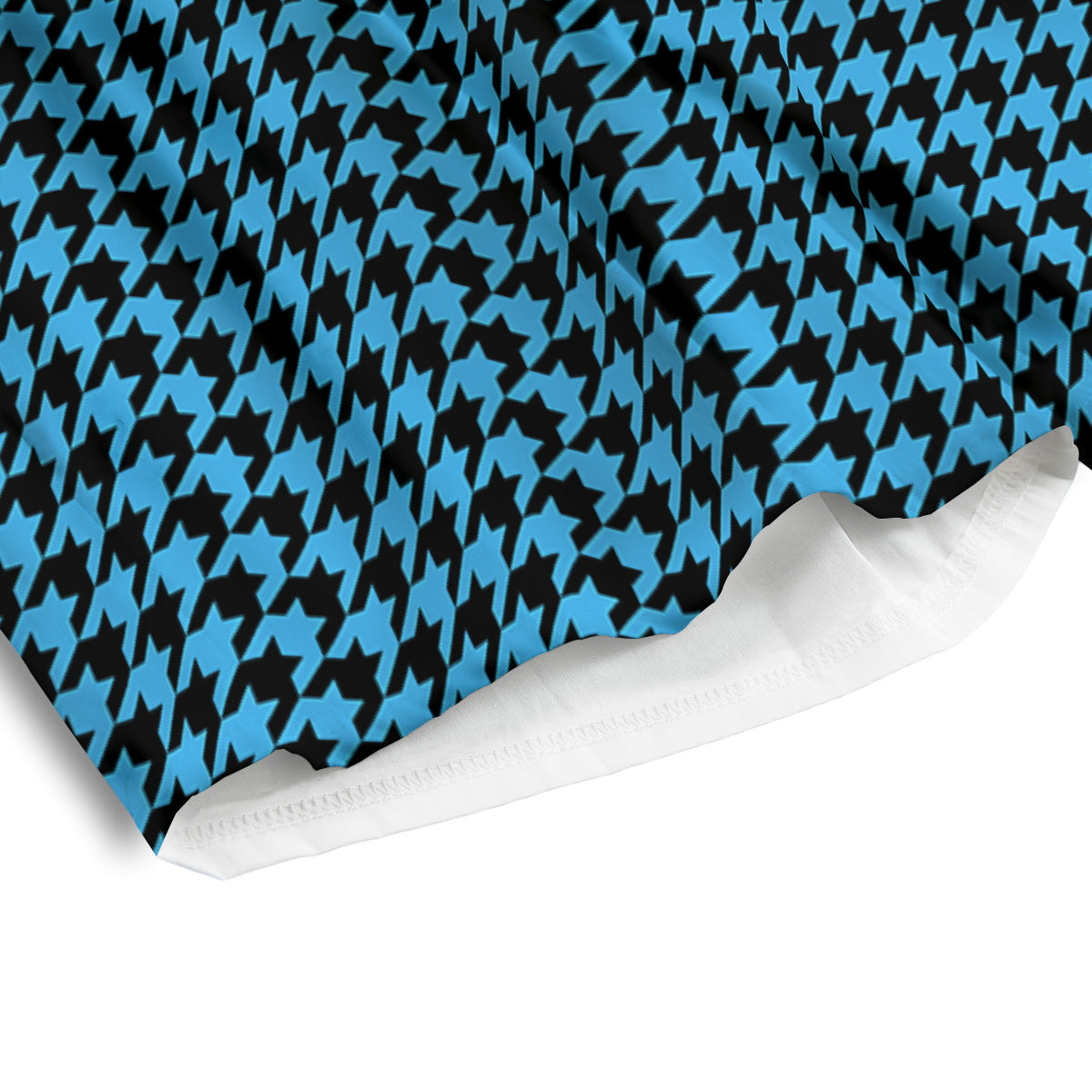 Houndstooth Black And Blue Print Men's Athletic Shorts