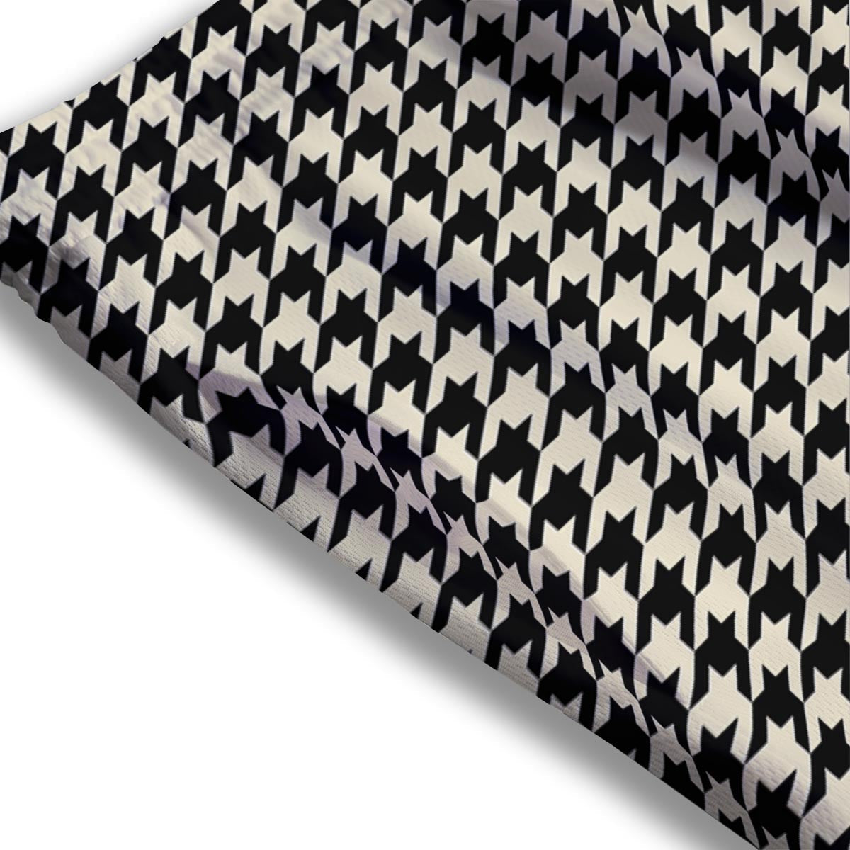 Houndstooth Black And Tan Print Pattern Mesh Shorts
