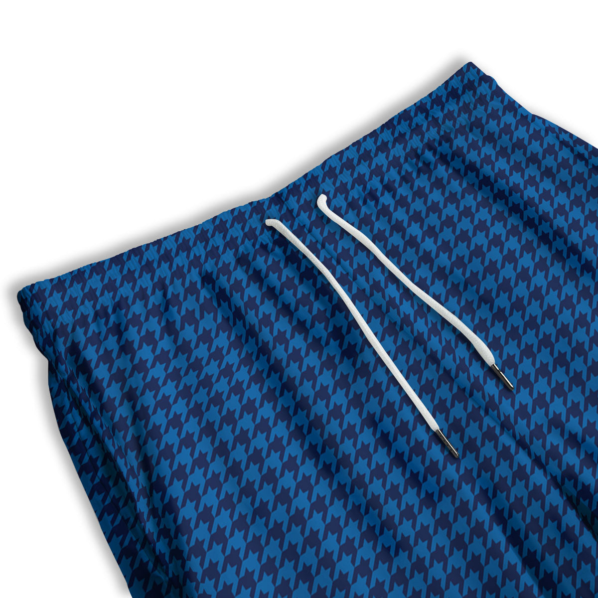 Houndstooth Blue Print Pattern Men's Athletic Shorts