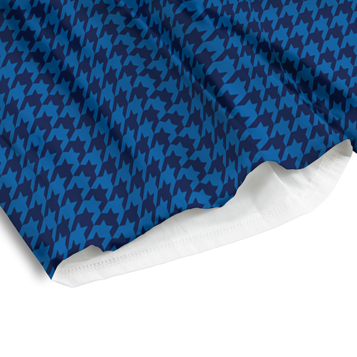 Houndstooth Blue Print Pattern Men's Athletic Shorts