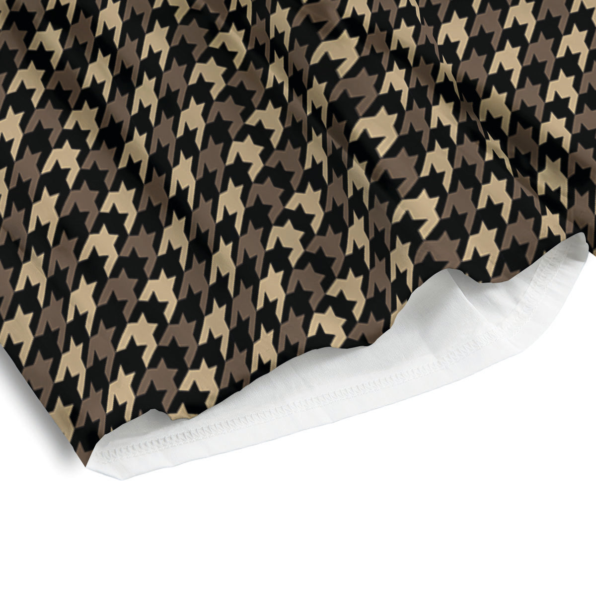 Houndstooth Brown Print Pattern Men's Athletic Shorts