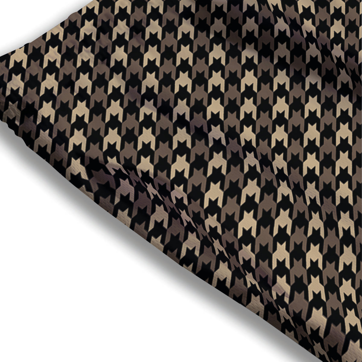 Houndstooth Brown Print Pattern Mesh Shorts-grizzshop