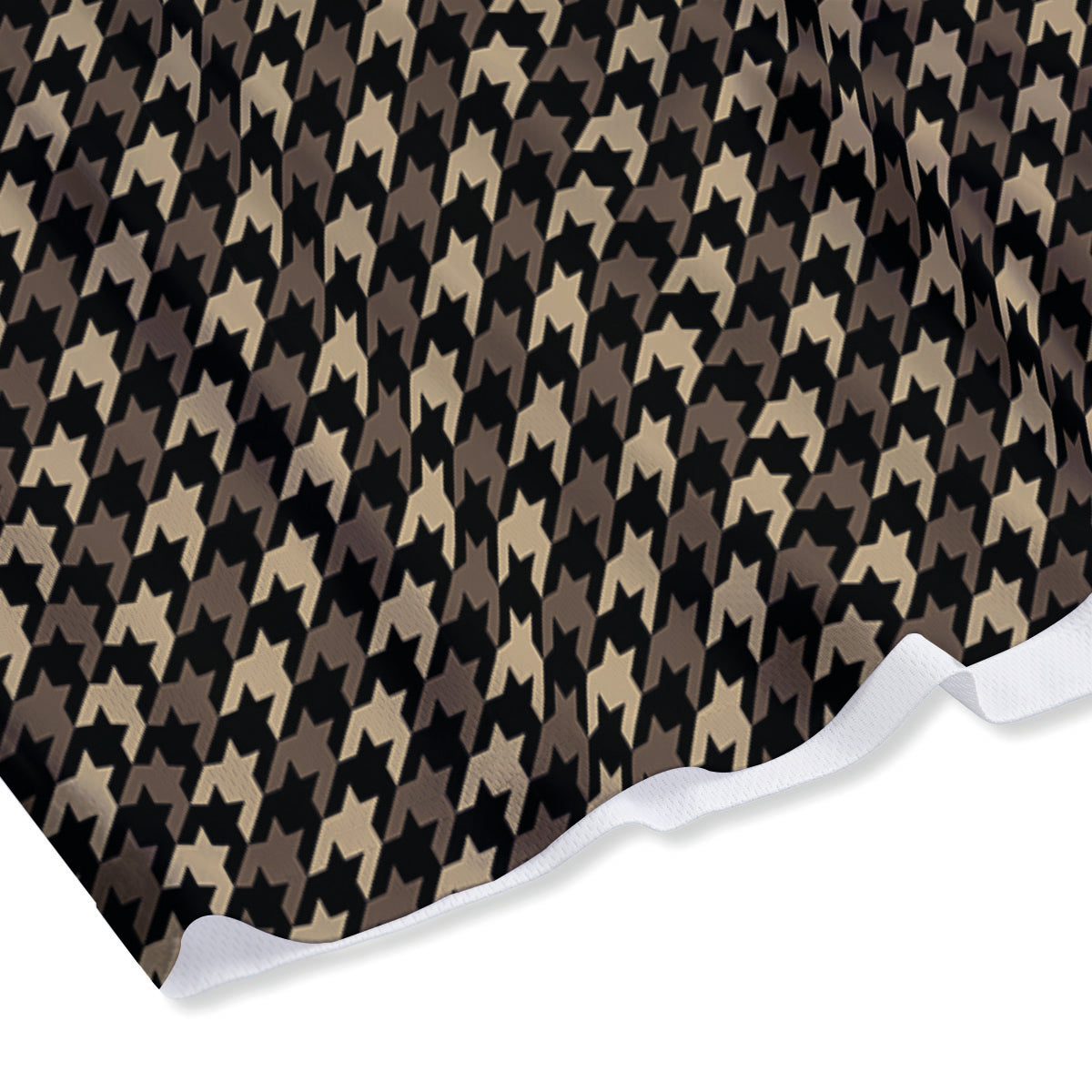Houndstooth Brown Print Pattern Mesh Shorts-grizzshop