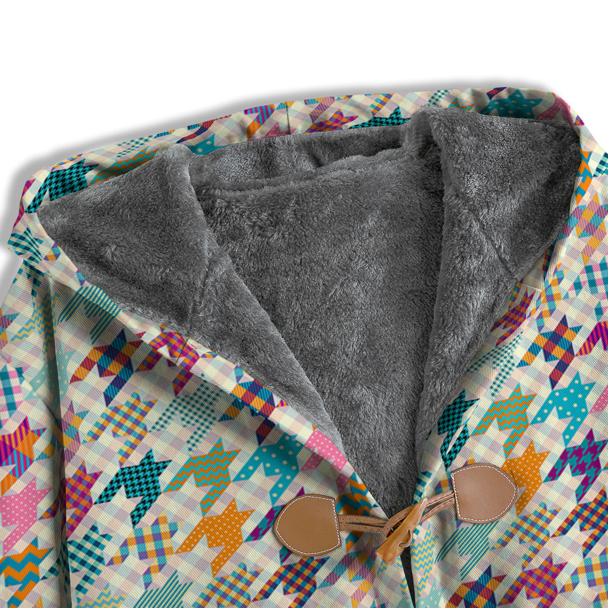 Houndstooth Colorful Plaid Print Pattern Men's Windbreaker Jacket-grizzshop