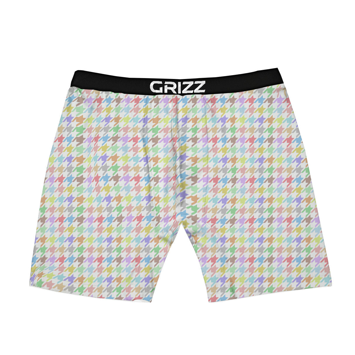 Houndstooth Colorful Print Boxer Briefs-grizzshop