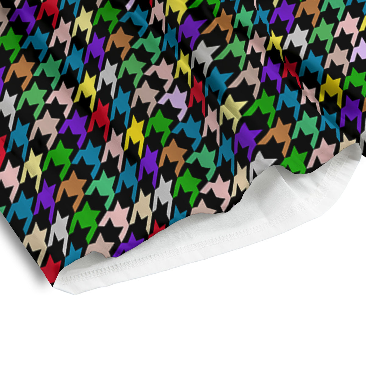 Houndstooth Colorful Print Pattern Men's Athletic Shorts