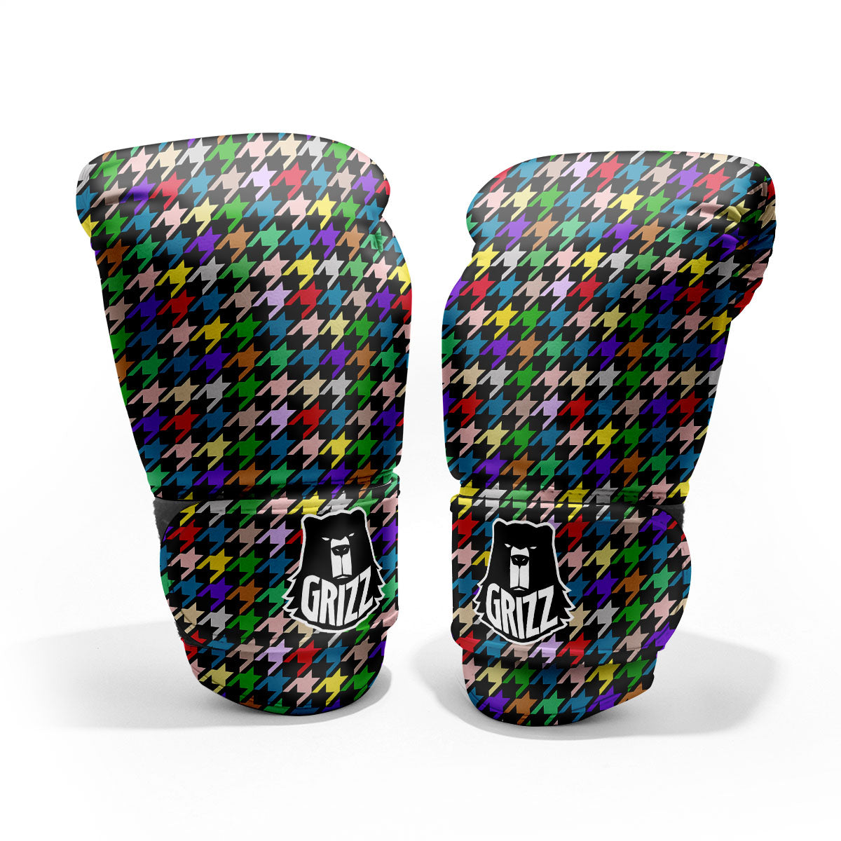Houndstooth Colorful Print Pattern Pro Boxing Glove