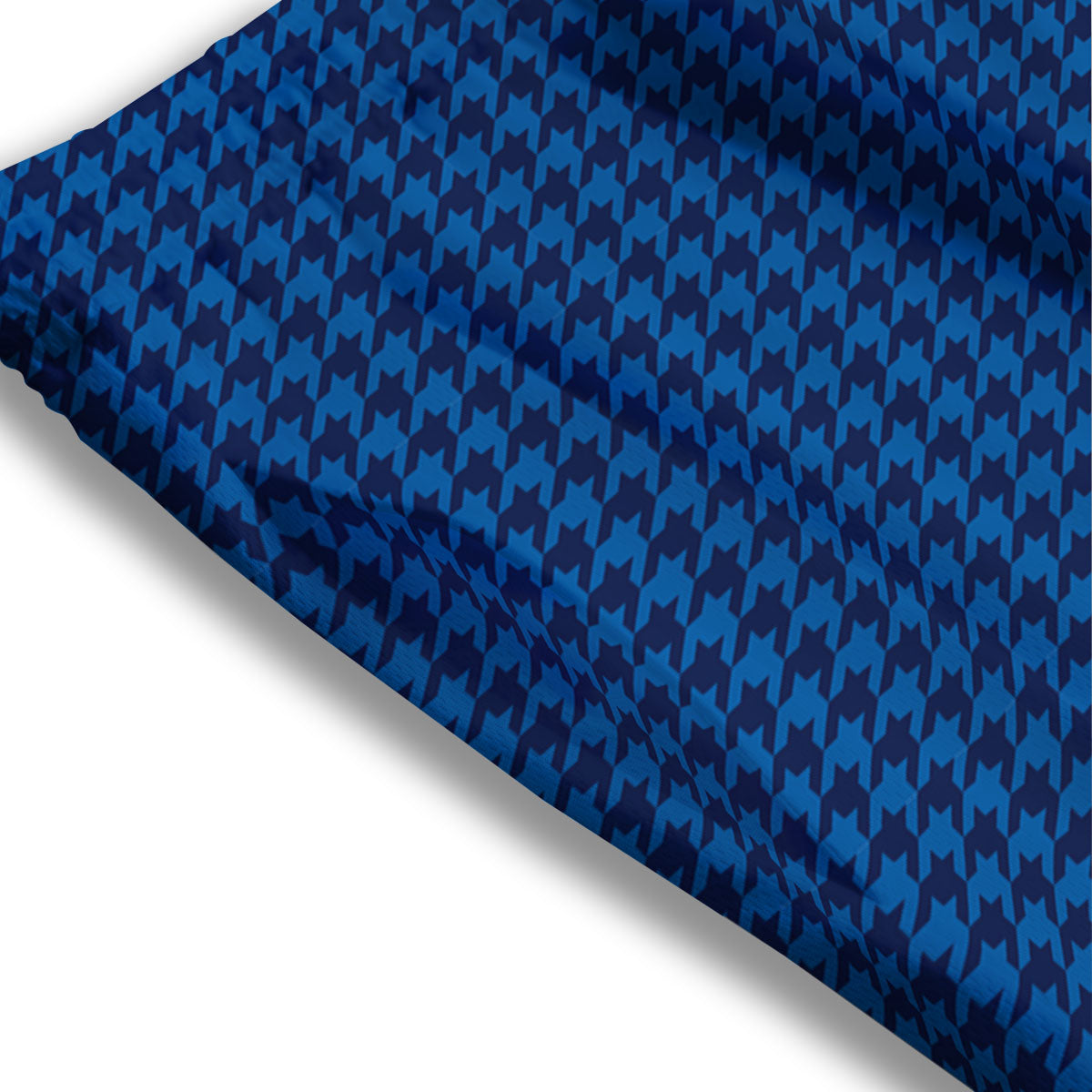 Houndstooth Deep Blue Print Pattern Mesh Shorts
