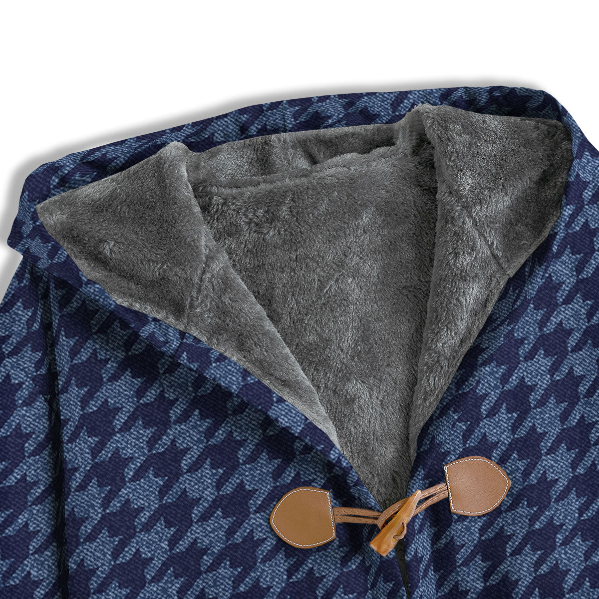 Houndstooth Denim Print Pattern Men's Windbreaker Jacket-grizzshop