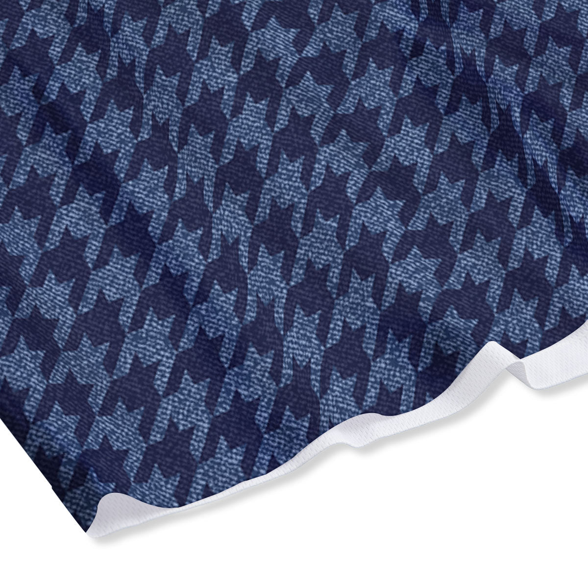Houndstooth Denim Print Pattern Mesh Shorts-grizzshop