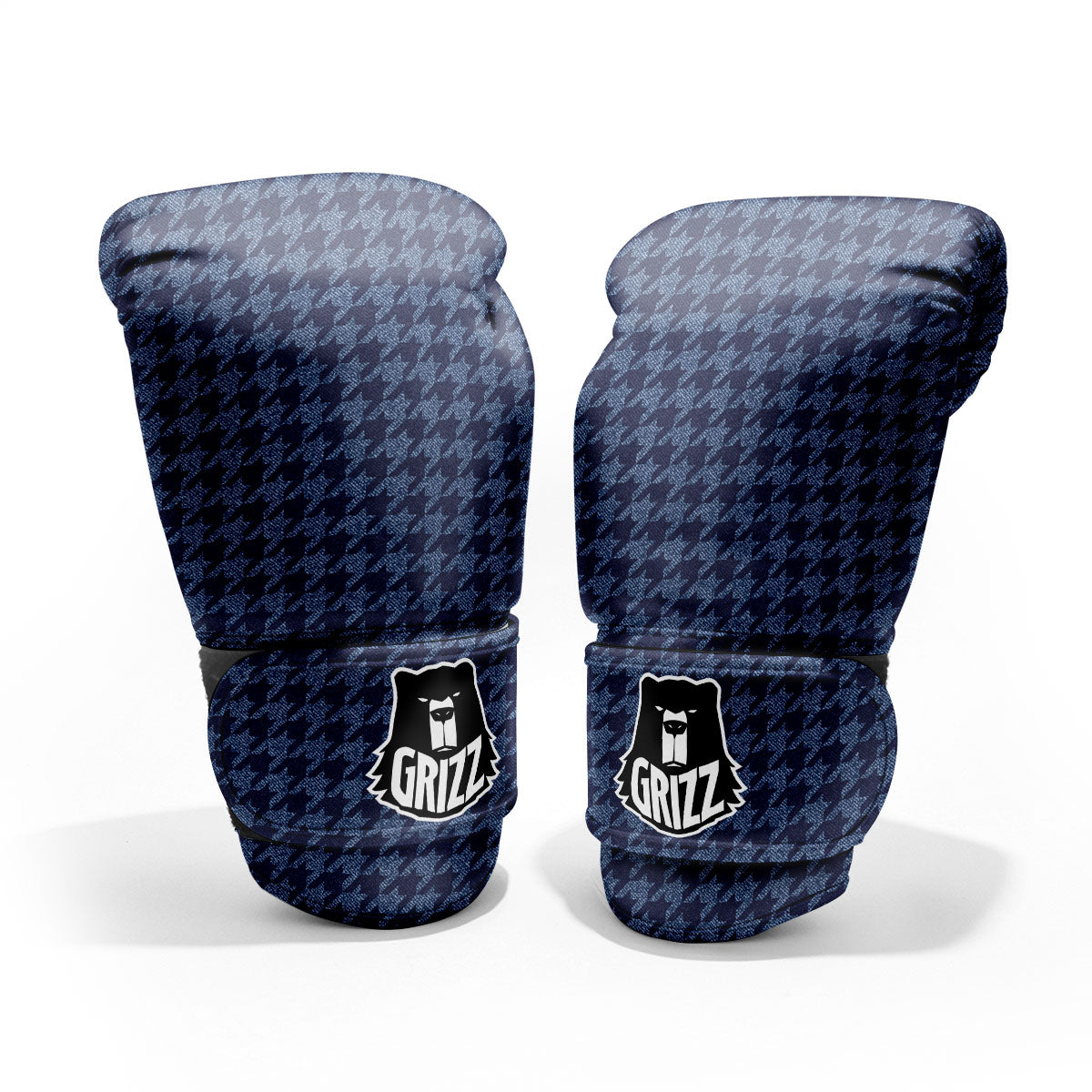 Houndstooth Denim Print Pattern Pro Boxing Glove