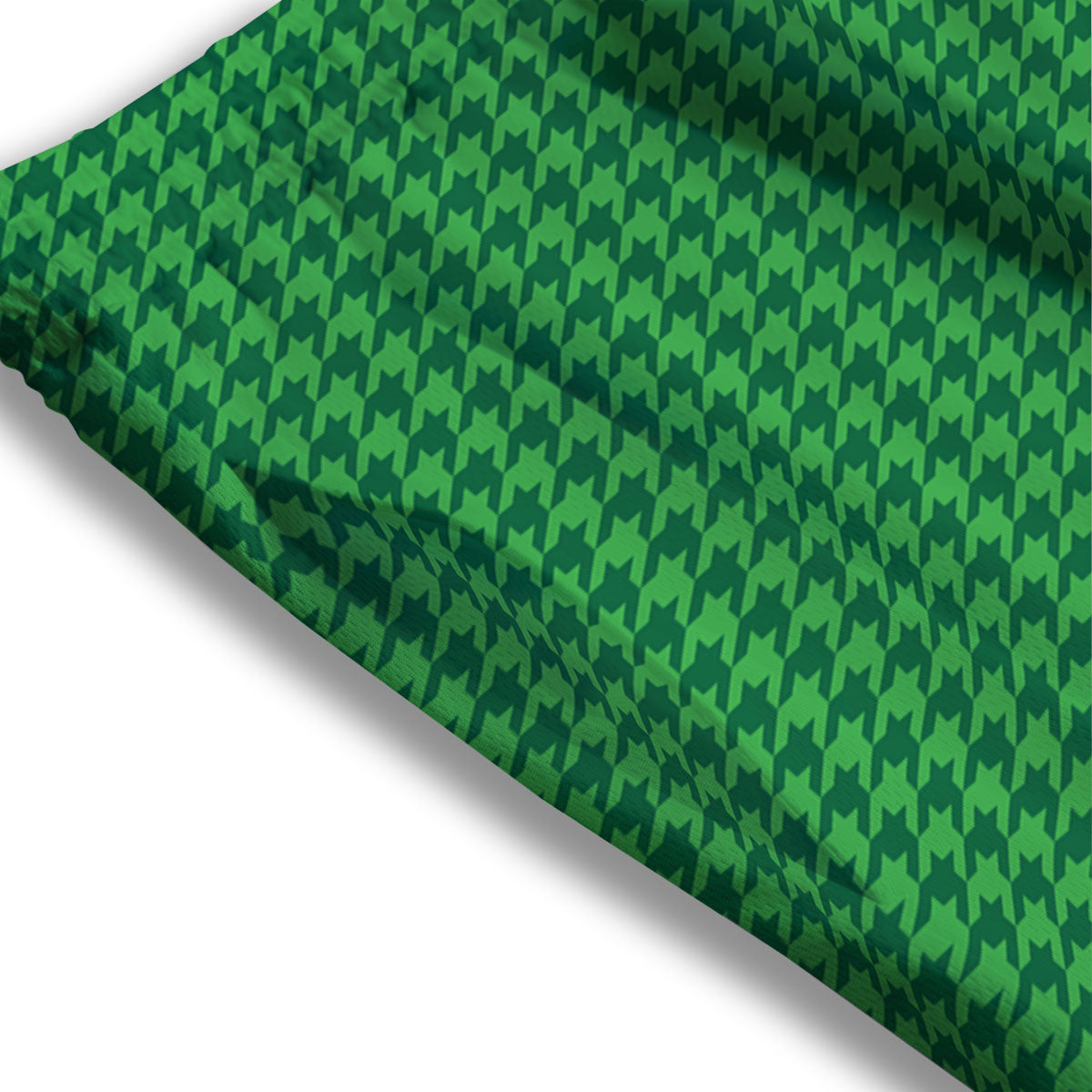 Houndstooth Green Print Pattern Mesh Shorts