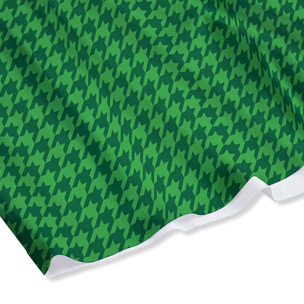 Houndstooth Green Print Pattern Mesh Shorts
