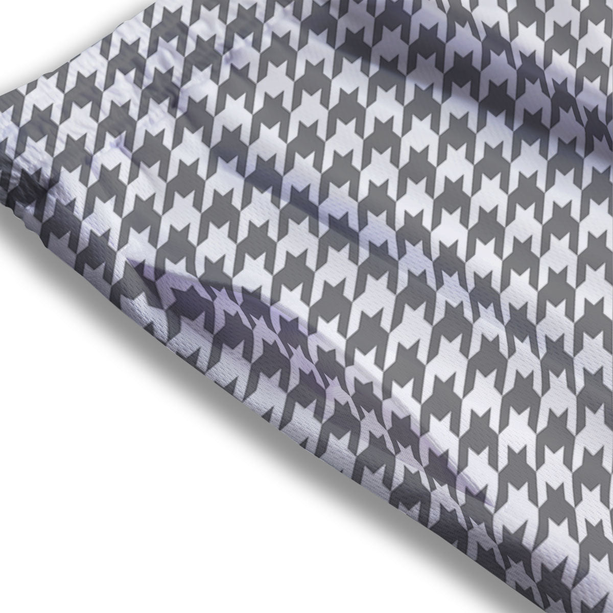 Houndstooth Grey Print Pattern Mesh Shorts