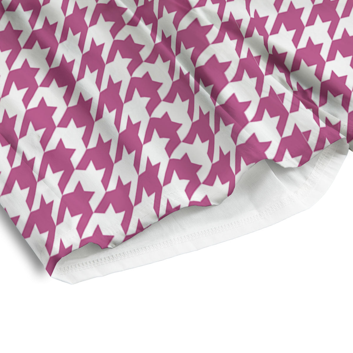 Houndstooth Pink Print Pattern Men's Athletic Shorts