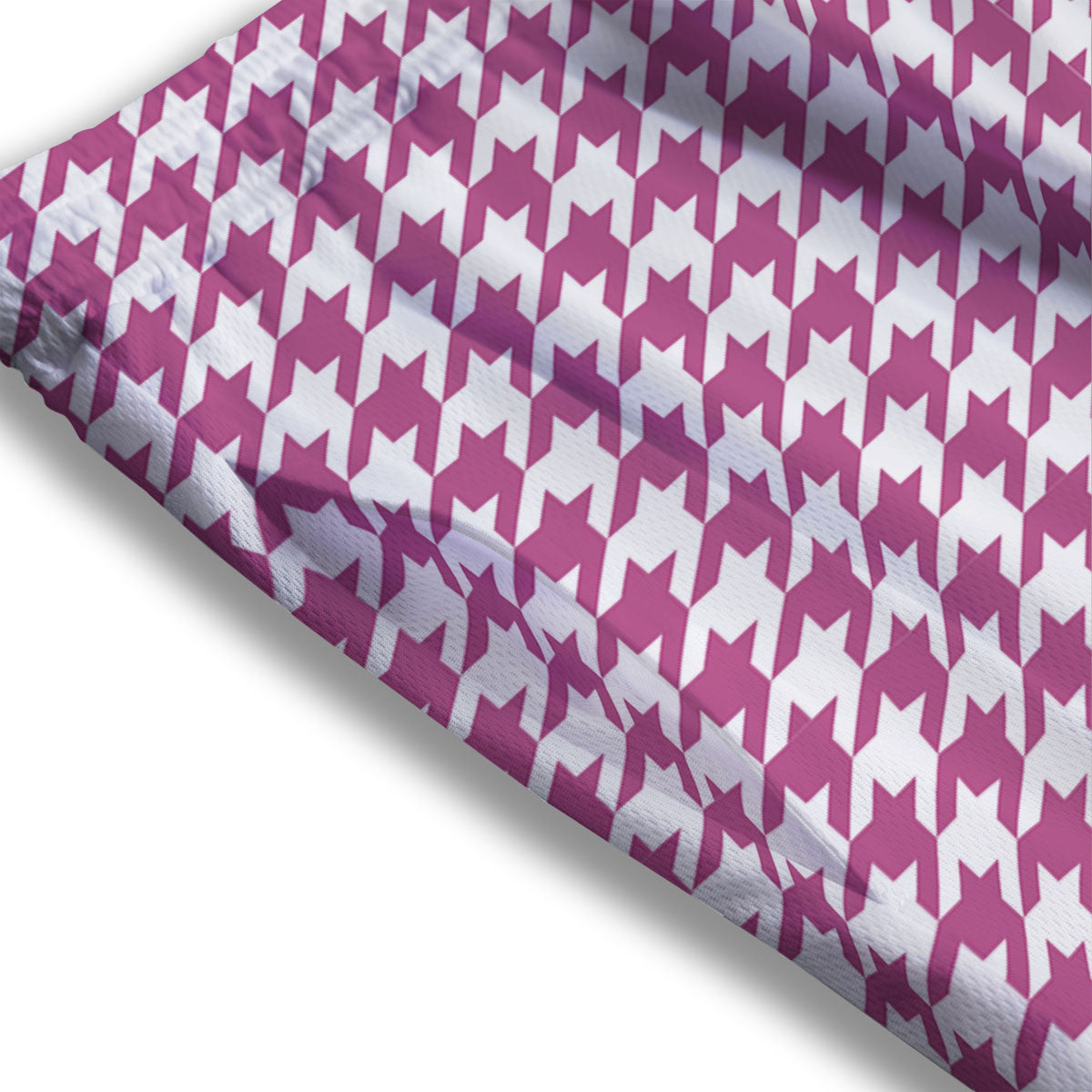 Houndstooth Pink Print Pattern Mesh Shorts-grizzshop