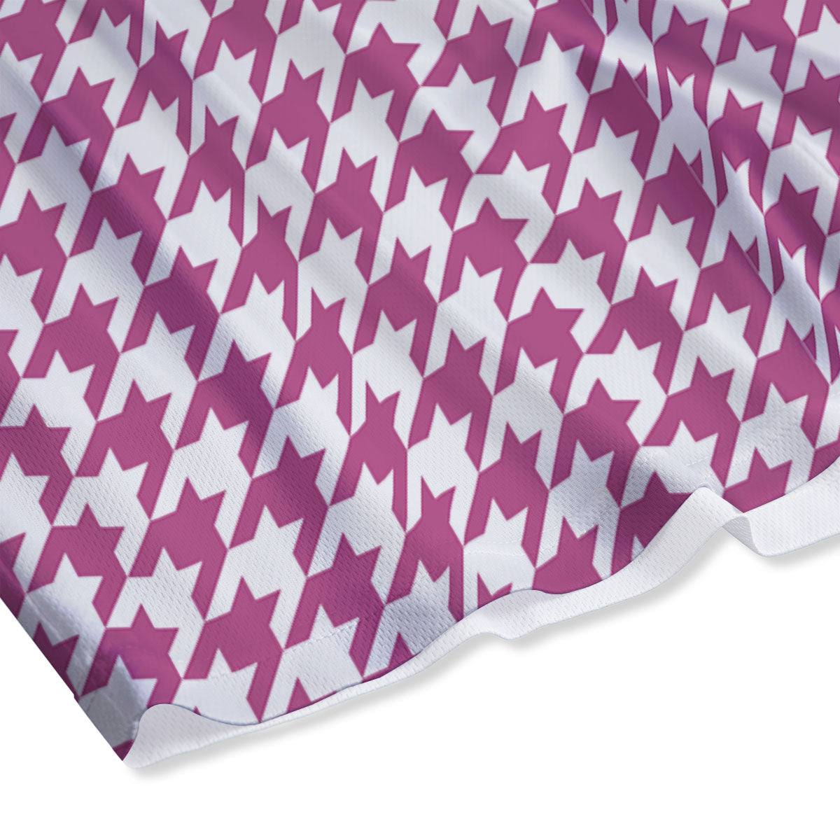Houndstooth Pink Print Pattern Mesh Shorts-grizzshop
