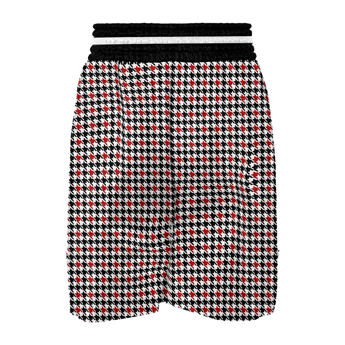 Houndstooth Print Pattern Boxing Shorts-grizzshop