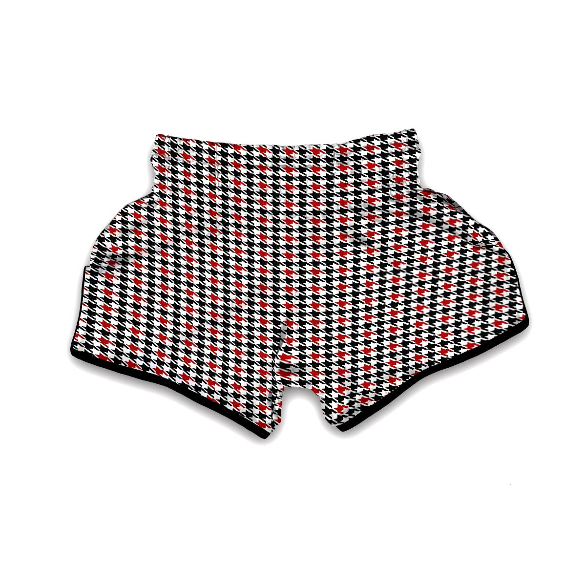 Houndstooth Print Pattern Muay Thai Boxing Shorts-grizzshop