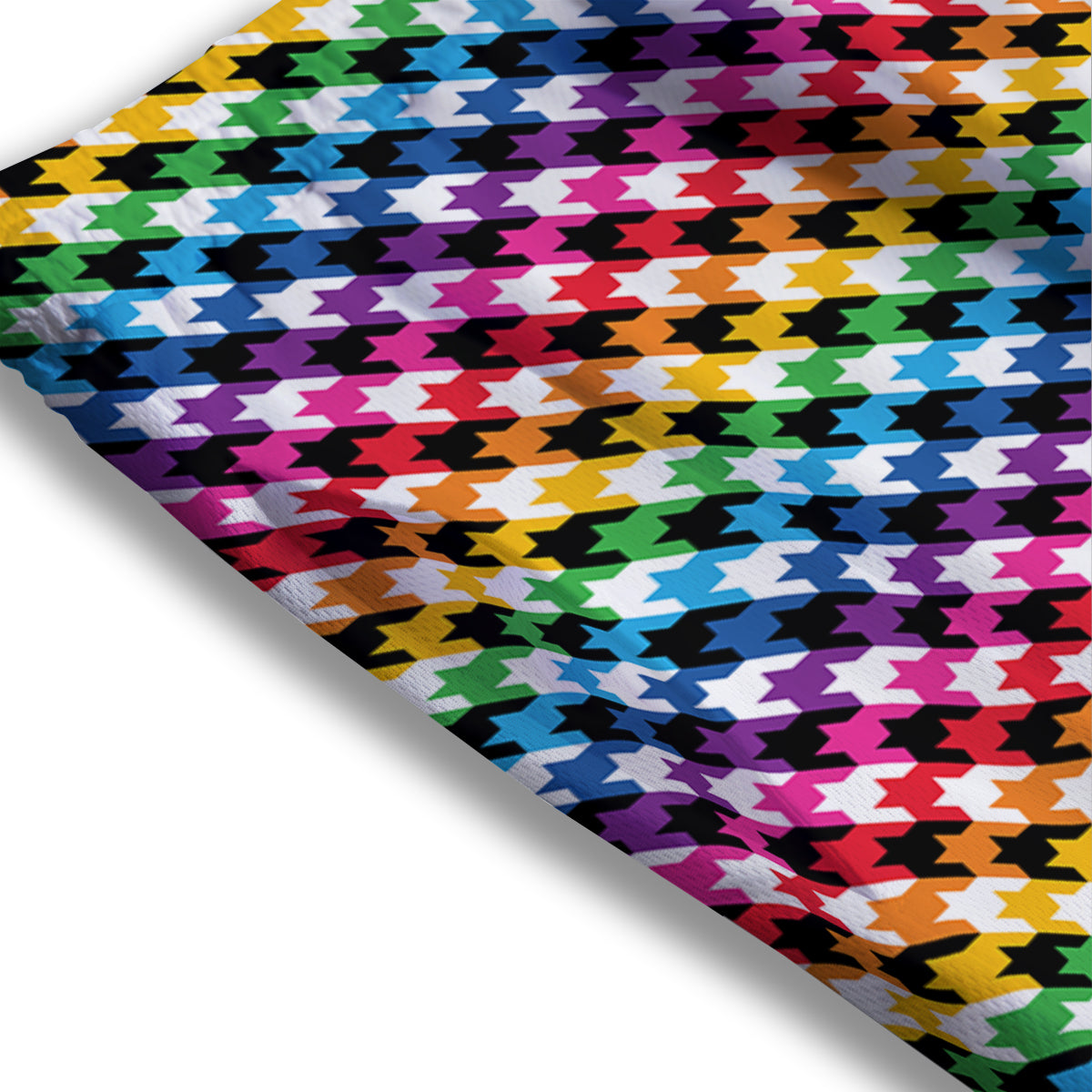 Houndstooth Rainbow Pride Print Pattern Mesh Shorts-grizzshop