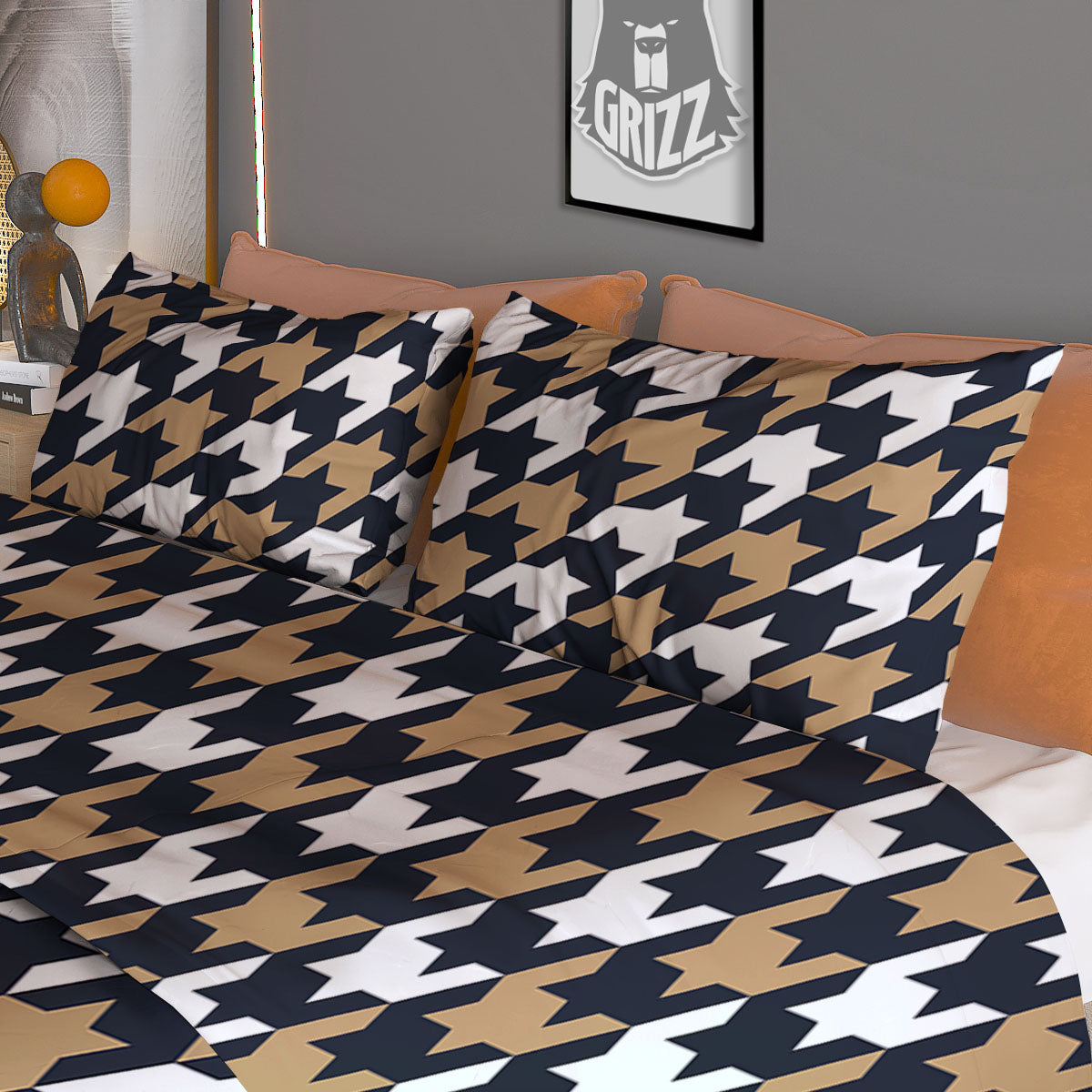 Grunge Trippy Ethnic Aztec Print Duvet Cover Bedding Set