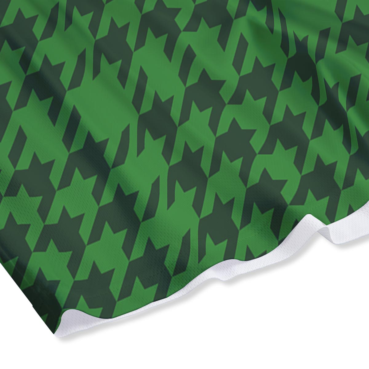 Houndstooth green Trippy Print Pattern Mesh Shorts
