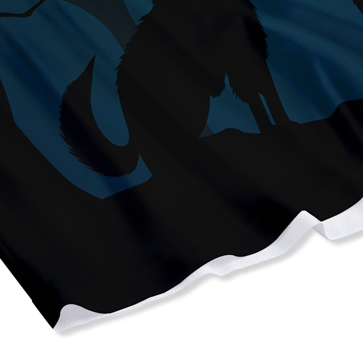 Howling Wolf At The Full Moon Print Mesh Shorts