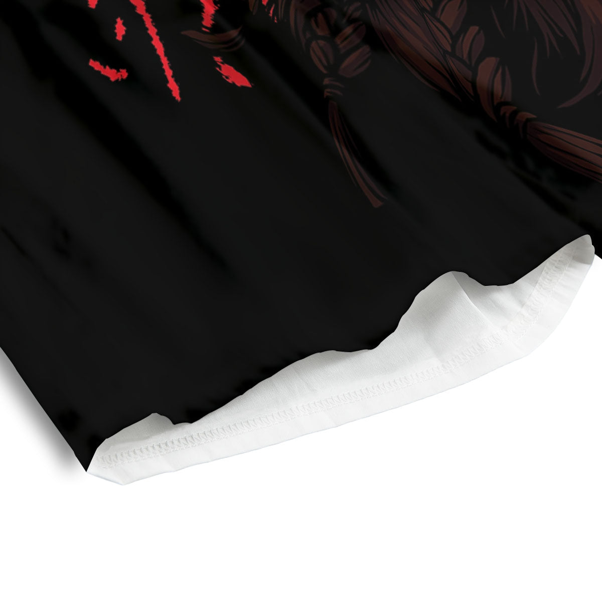 Howling Wolf Red Moon Print Men's Athletic Shorts