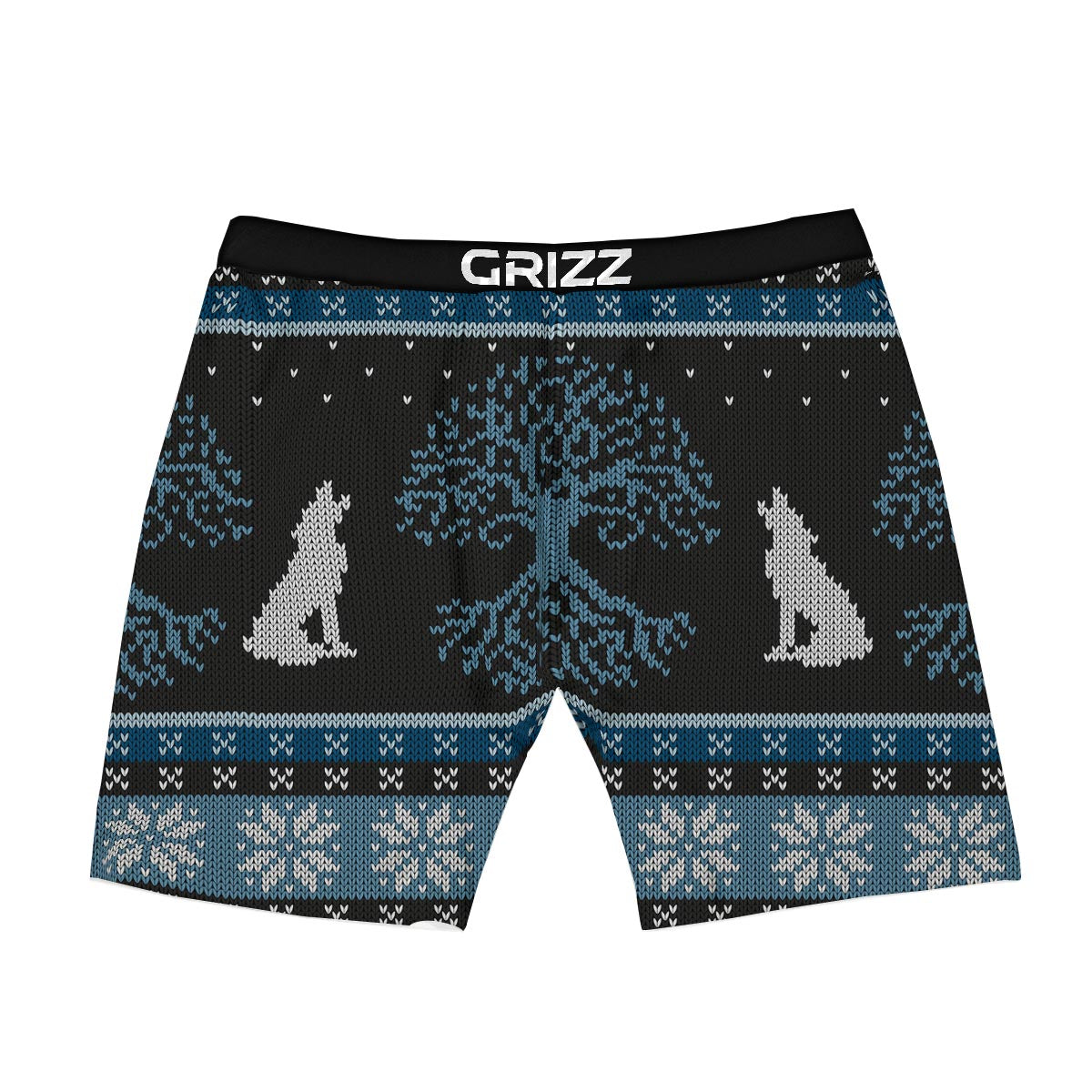 Howling Wolves And Tree Of Life Print Boxer Briefs-grizzshop