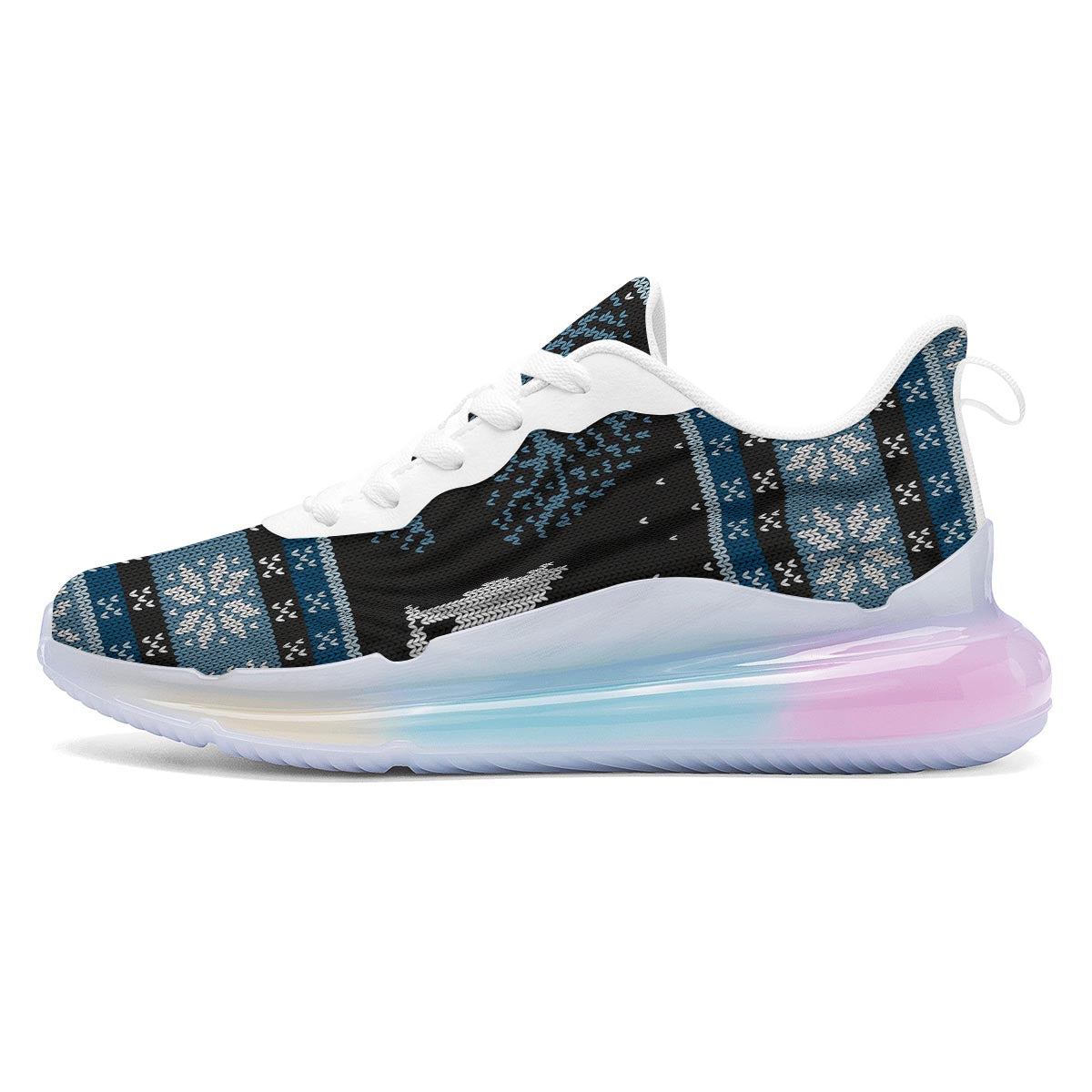 Howling Wolves And Tree Of Life Print Running Sneakers-grizzshop