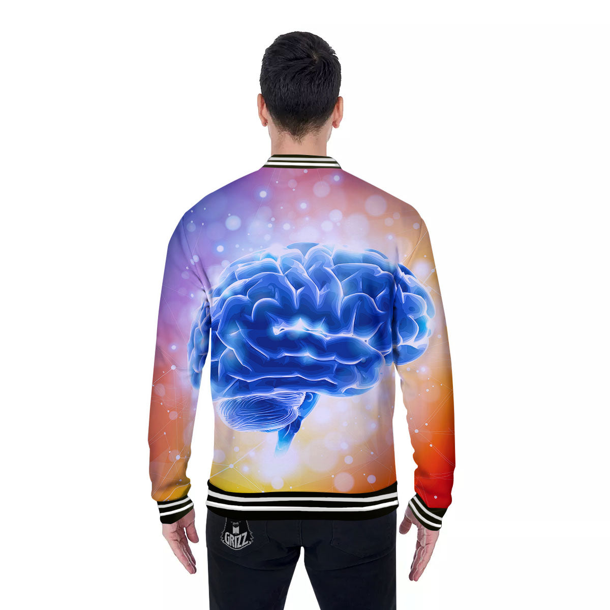 Human Brain Baseball Jacket-grizzshop
