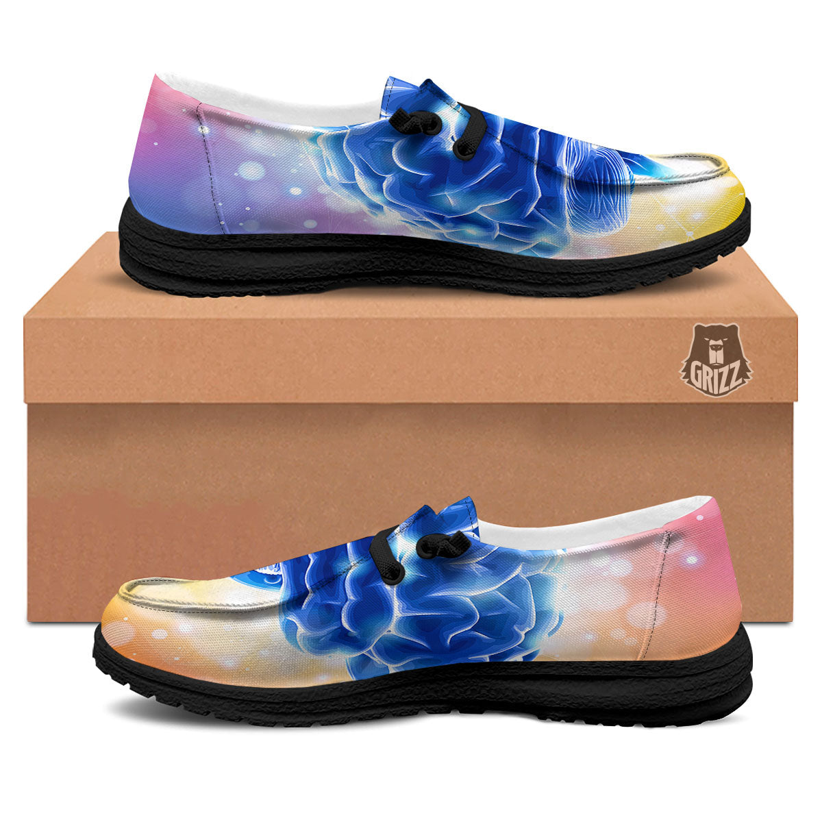 Human Brain Black Loafers-grizzshop