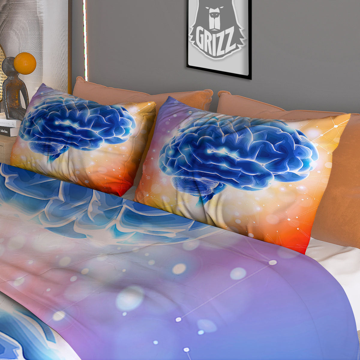 Human Brain Duvet Cover Bedding Set-grizzshop