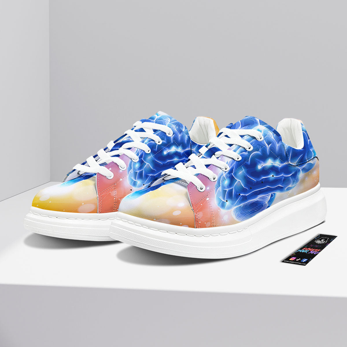 Human Brain Platform Shoes-grizzshop