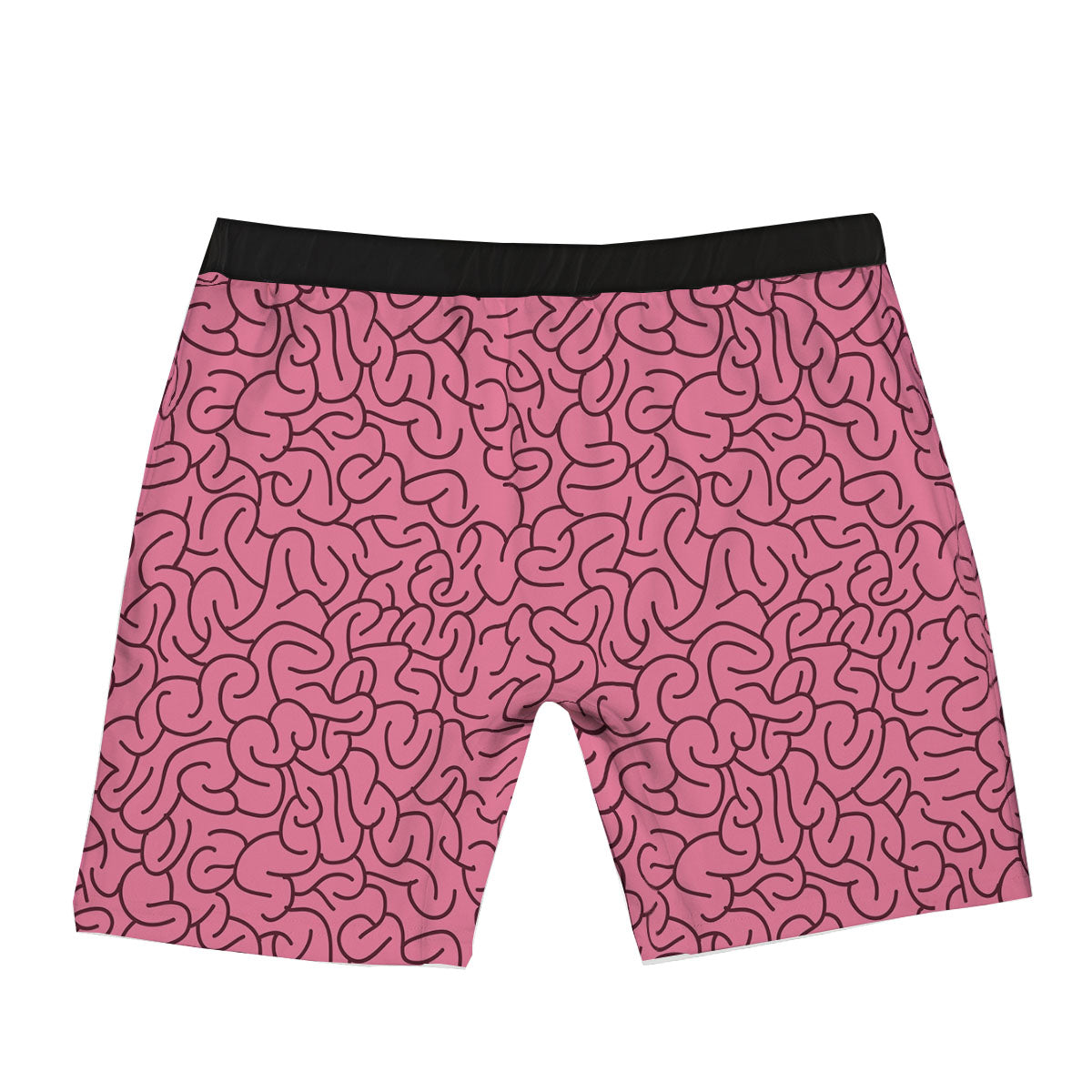Human Brain Print Pattern Boxer Briefs-grizzshop