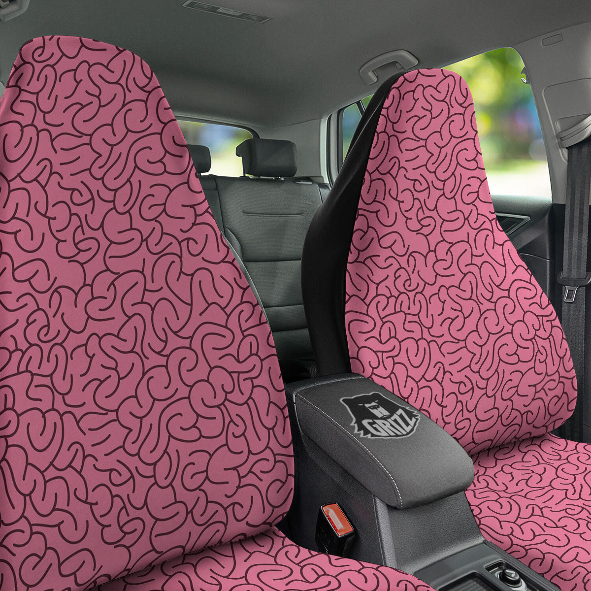 Human Brain Print Pattern Car Seat Covers-grizzshop