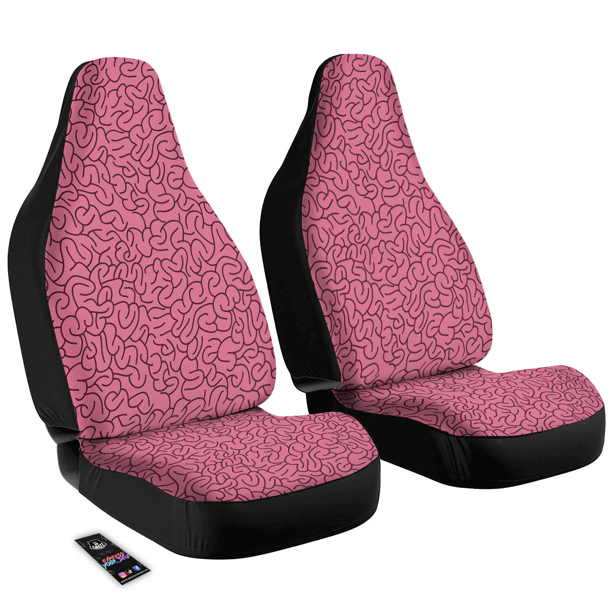 Human Brain Print Pattern Car Seat Covers-grizzshop