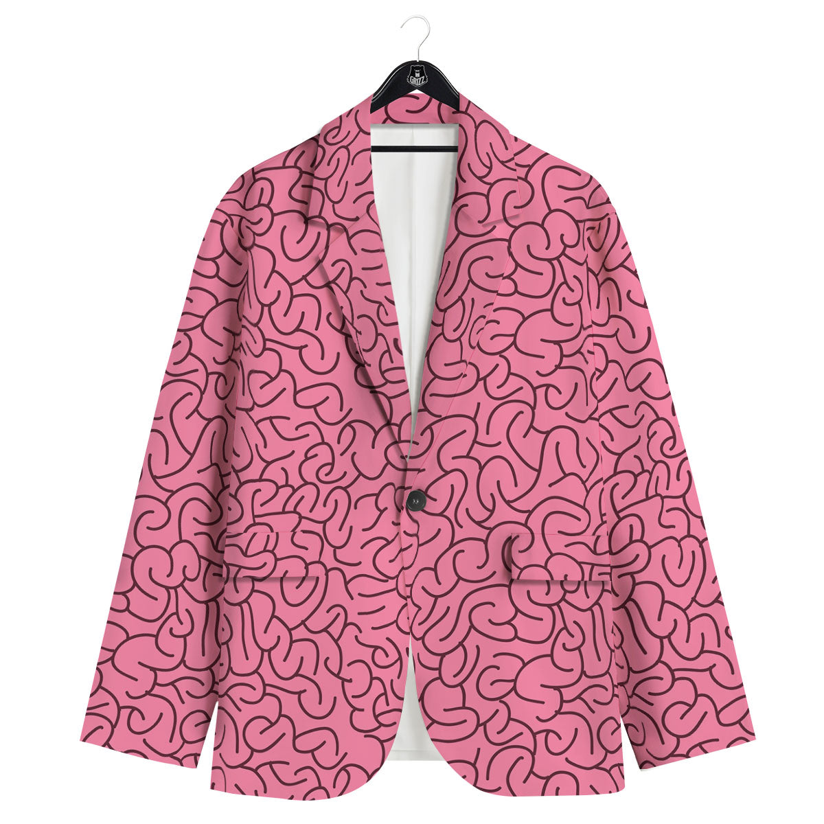 Human Brain Print Pattern Men's Sport Coat-grizzshop