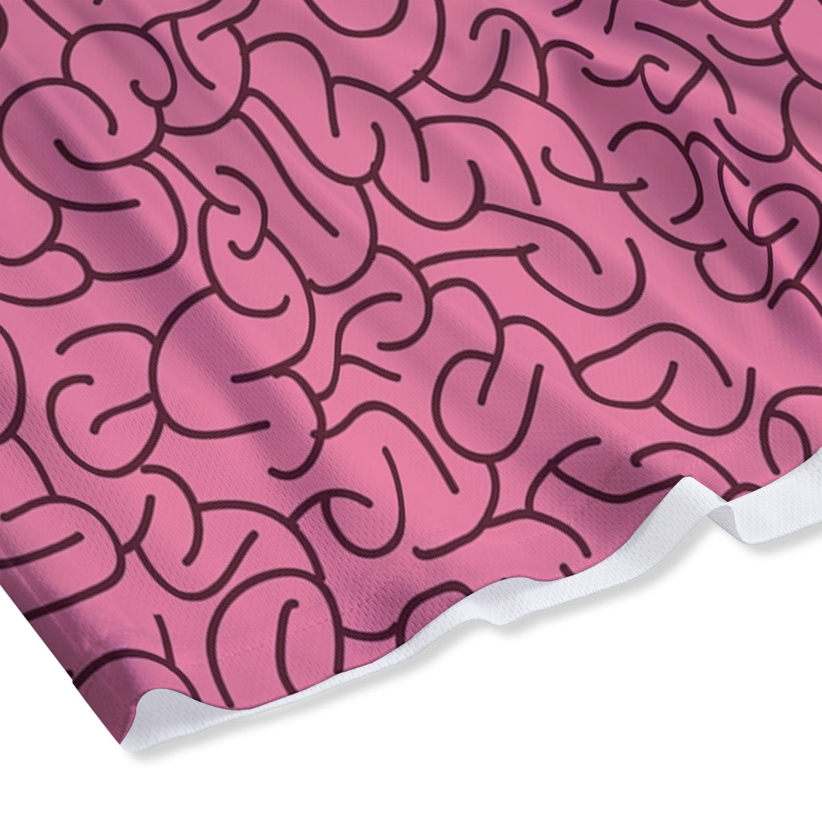 Human Brain Print Pattern Mesh Shorts
