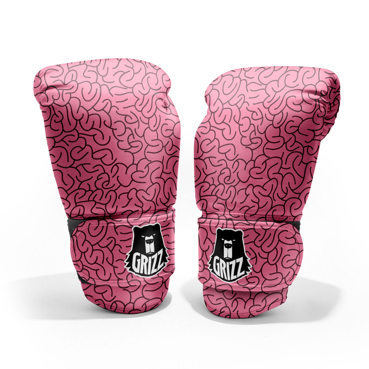 Human Brain Print Pattern Sparring Gloves-grizzshop